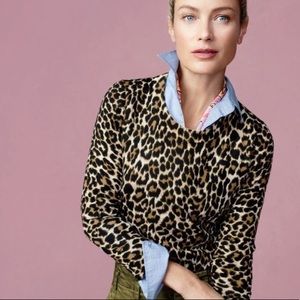 J Crew Leopard Print Tippi Sweater